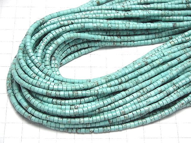 Magnesite Turquoise Rondelle (Heishi )3x3x2mm 1strand beads (aprx.15inch/37cm)