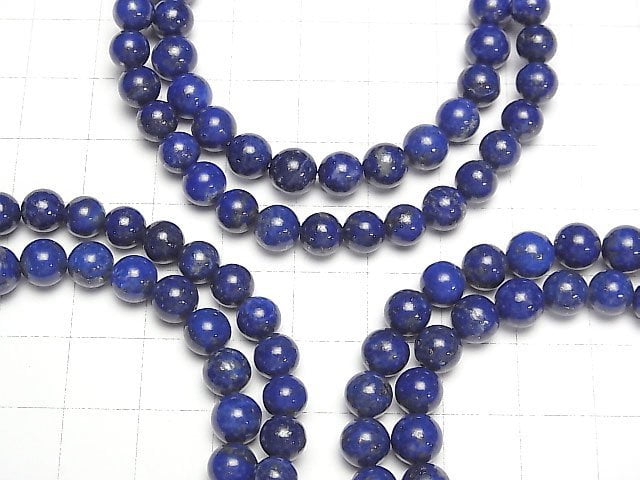 Lapislazuli AA++ rund 6,5mm Armband