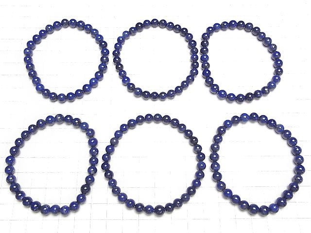 Lapislazuli AA++ rund 6,5mm Armband