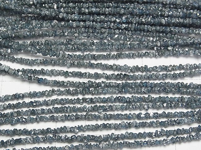Blaue Diamant Chips (kleine Nuggets) halb oder 1 Strang Perlen (ca. 15 Zoll/38 cm)
