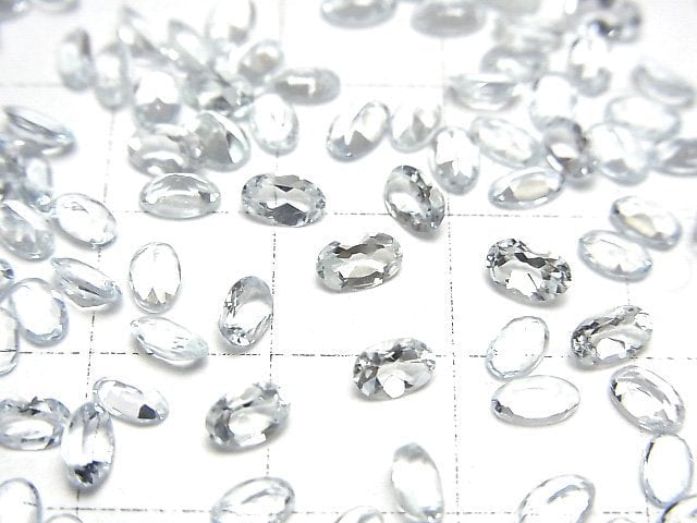 Hochwertiger Aquamarin AAA lose Stein oval facettiert 5x3mm 5 Stück