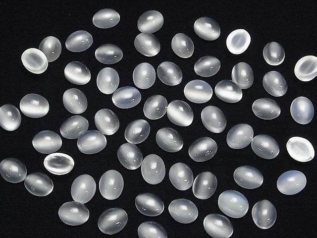 Hochwertiger weißer Mondstein AAA ovaler Cabochon 10x8mm 1 Stück
