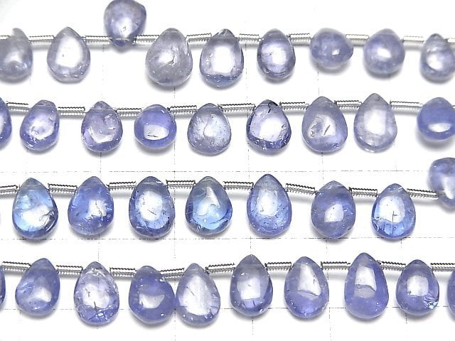 Hochwertiger Tansanit AA++ Birnenform (glatt) halb oder 1 Strang Perlen (ca. 7 Zoll/18 cm)