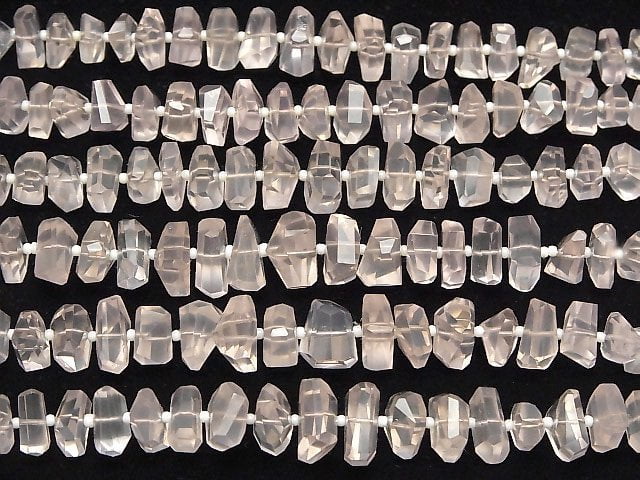 Hochwertiger Rosenquarz AAA-facettierte Nugget halb oder 1 Strang Perlen (ca. 6 Zoll/16 cm)