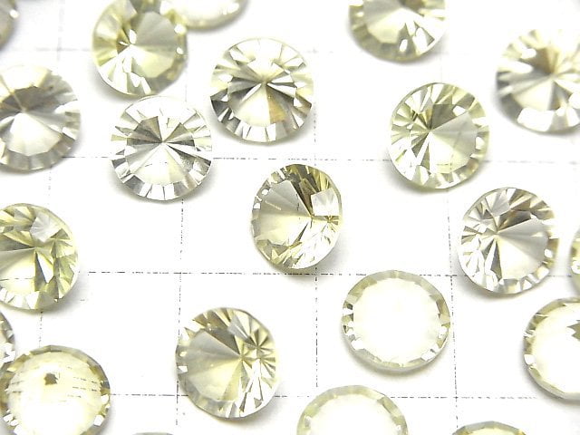High Quality Lemon Quartz AAA Loose stone Round Concave Cut 8x8mm 4pcs