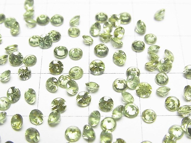 高品質沙弗萊石榴石 AAA 圓形刻面 3x3mm 2顆