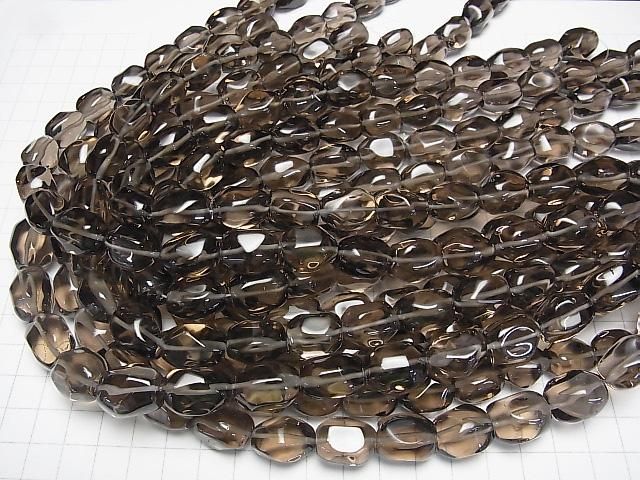 Rauchquarz AAA- Facettierter Nugget halb oder 1Strang Perlen (ca. 15inch/36cm)