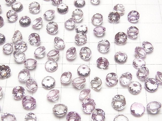 Hochwertiger Kunzit AAA Lose Stein Rund Facettiert 5x5mm 1Stück