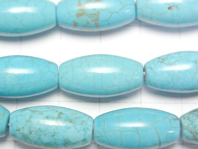菱鎂礦綠松石米珠 20x10x10mm 一串 (約15英吋/36公分)