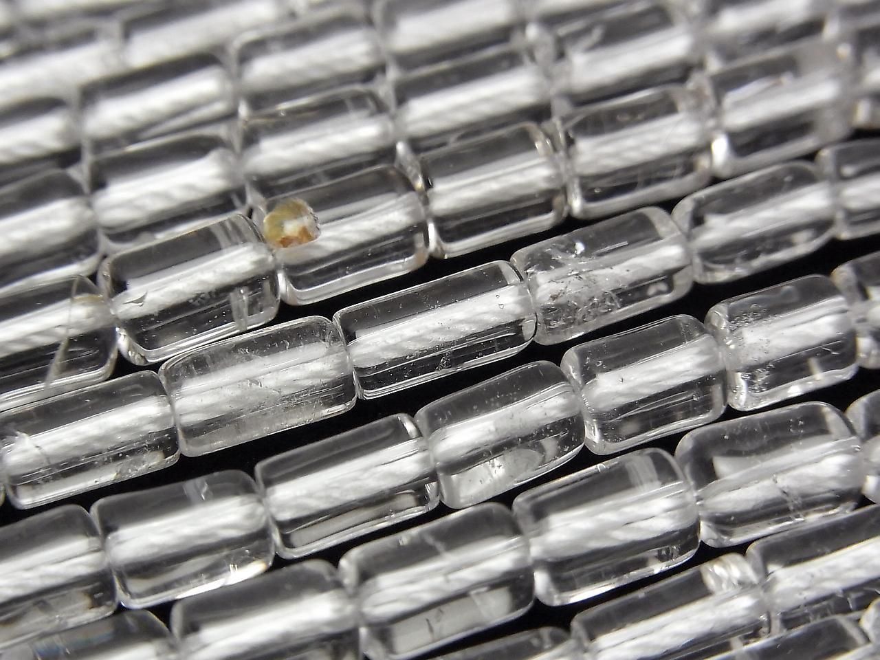 水晶石英 AAA 管珠 7x5x5mm 半串或一串 (約15英吋/38公分)
