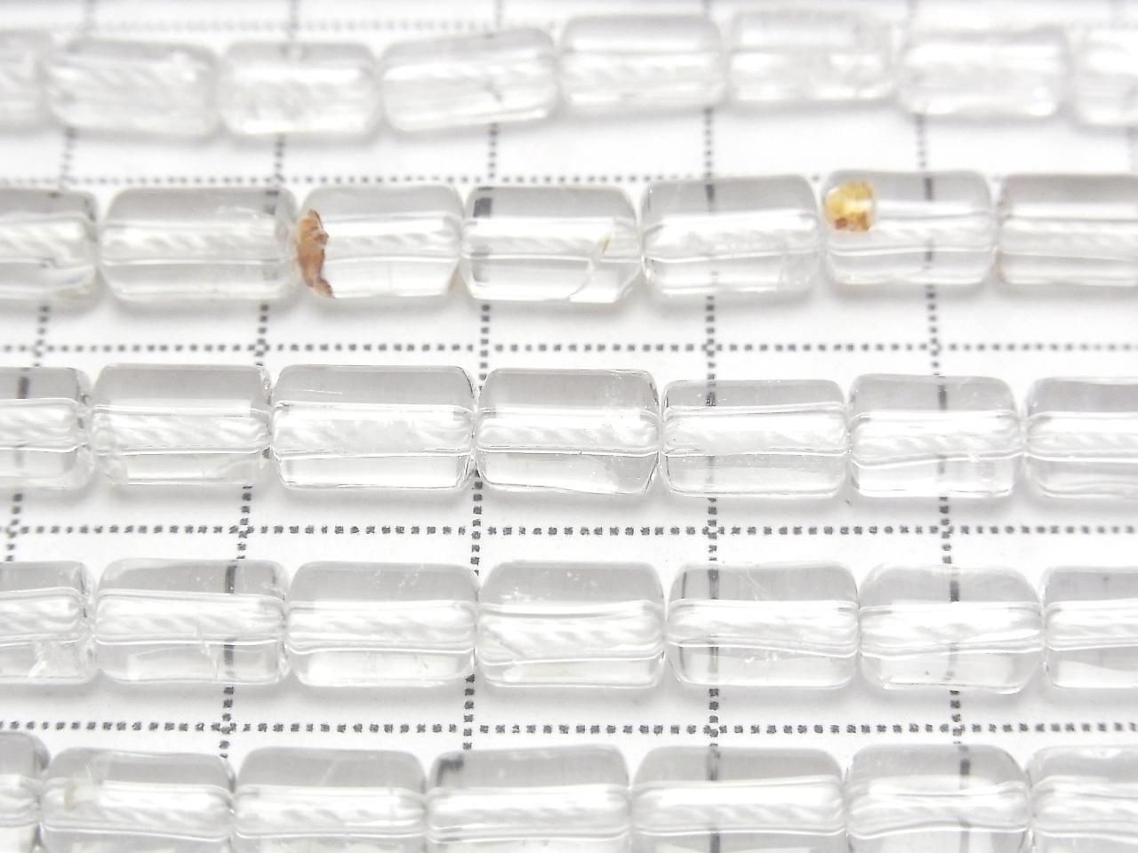 水晶石英 AAA 管珠 7x5x5mm 半串或一串 (約15英吋/38公分)
