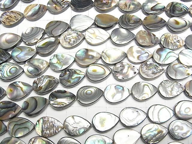 鮑魚貝梨形14x10mm 1/4或1串珠(約15英吋/36公分)