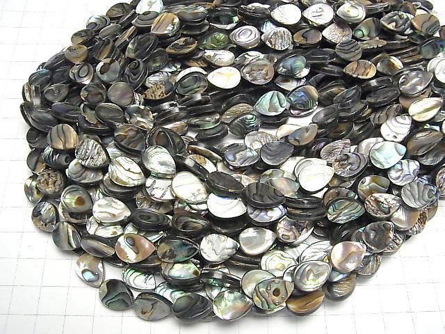 鮑魚貝梨形14x10mm 1/4或1串珠(約15英吋/36公分)
