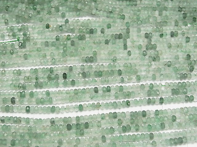 Hochwertig! Grüner Aventurin Facettiert Knopf Rondelle 3x3x2mm 1Strang Perlen (ca. 15 Zoll/37 cm)
