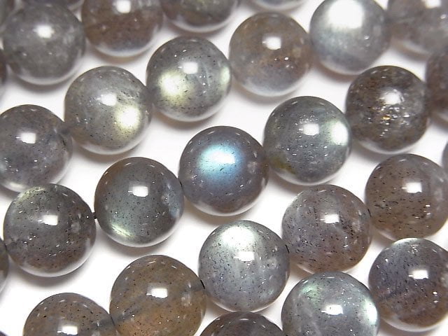 高品質拉長石 AAA 圓形 10mm 1/4 或 1 股珠子 (約 15 英寸/38 公分)