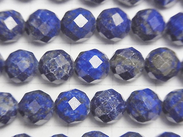 青金石 AA+ 切面圓珠 8mm 一串 (約15英吋/36公分)