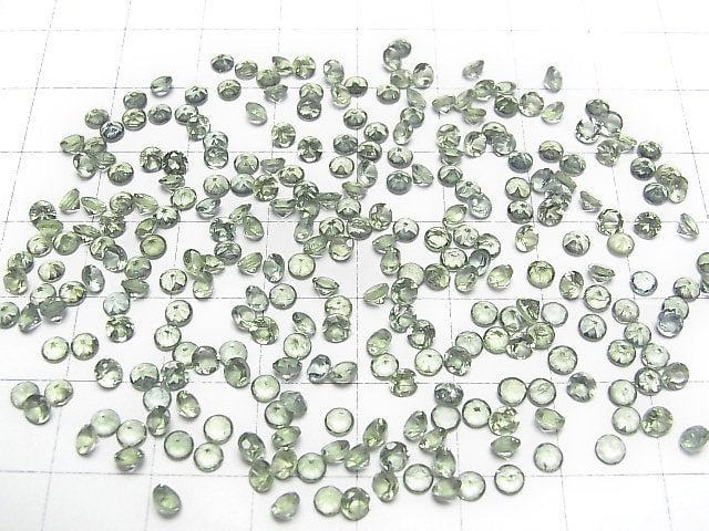 Hochwertiger Grüner Apatit AAA Lose Steine Rund Facettiert 3x3mm 5Stk