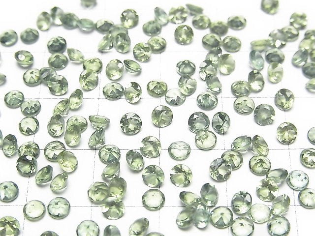 Hochwertiger Grüner Apatit AAA Lose Steine Rund Facettiert 3,5x3,5mm 5Stk