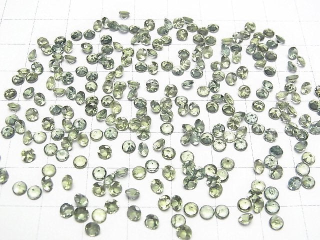 Hochwertiger Grüner Apatit AAA Lose Steine Rund Facettiert 3,5x3,5mm 5Stk