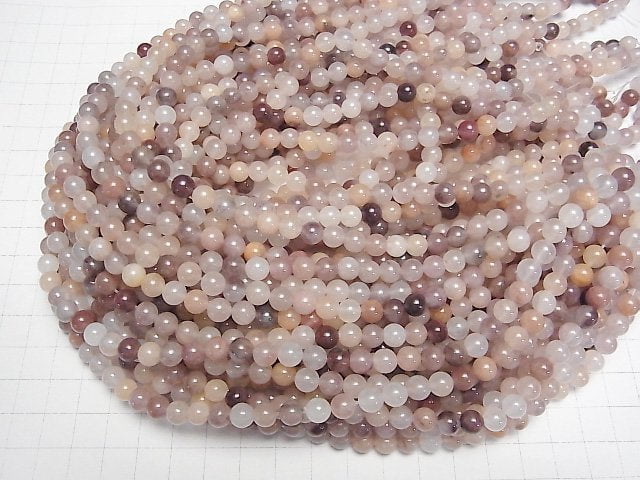 Multicolor-Quarz Rund 6mm 1Strang Perlen (ca. 14 Zoll/35 cm)