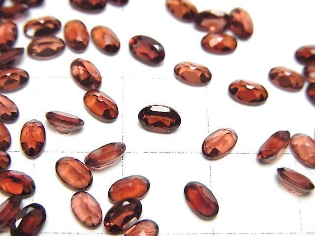高品質莫三比克石榴石 AAA 刻面橢圓形裸石 5x3毫米 10顆