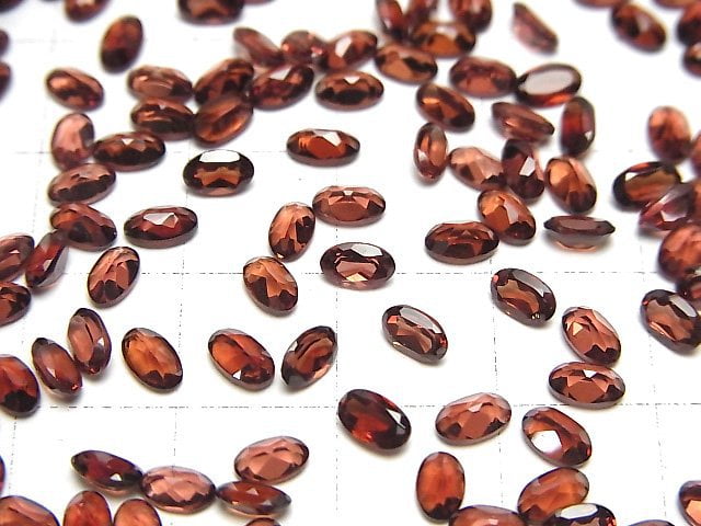 Hochwertiger Mosambik Granat AAA Lose Steine Oval Facettiert 5x3mm 10Stk