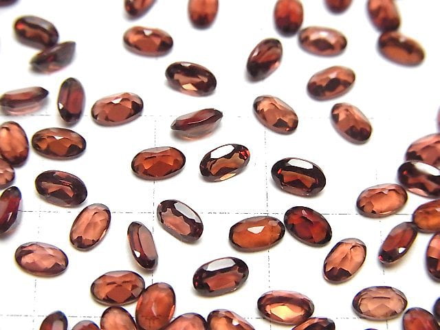 Hochwertiger Mosambik Granat AAA Lose Steine Oval Facettiert 5x3mm 10Stk