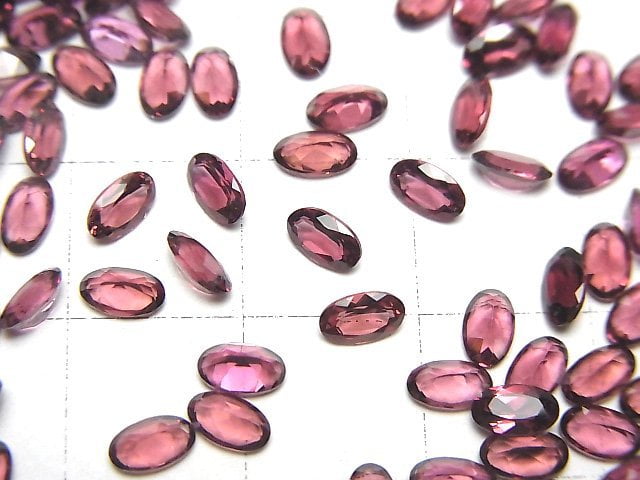 Hochwertiger Rhodolith Granat AAA Lose Steine Oval Facettiert 5x3mm 10Stk