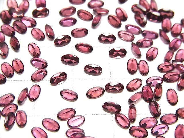 Hochwertiger Rhodolith Granat AAA Lose Steine Oval Facettiert 5x3mm 10Stk