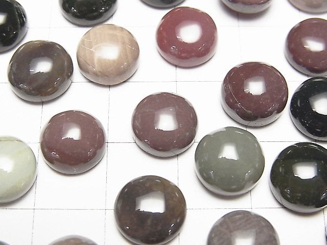 Imperial Jasper Round Cabochon 10x10mm 5pcs