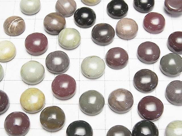 Imperial-Jaspis Rund Cabochon 10x10mm 5 Stück