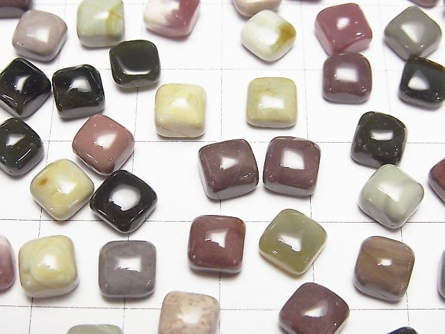 帝王玉方形蛋面 6x6公釐 5顆