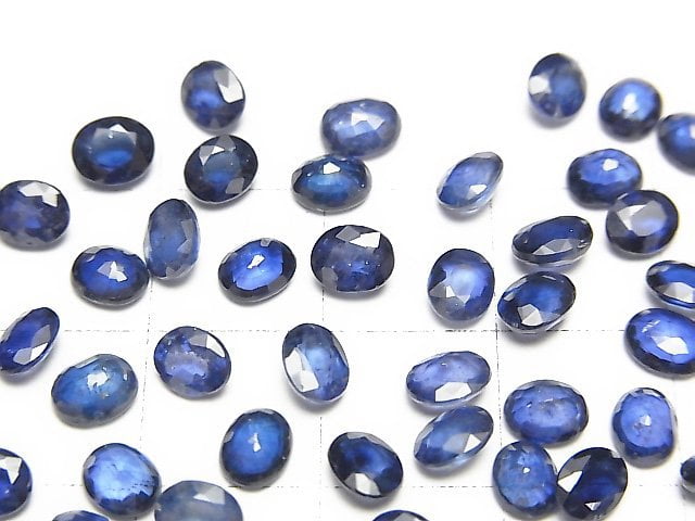 高品質藍寶石 AAA 裸石 橢圓刻面 5x4mm 2顆