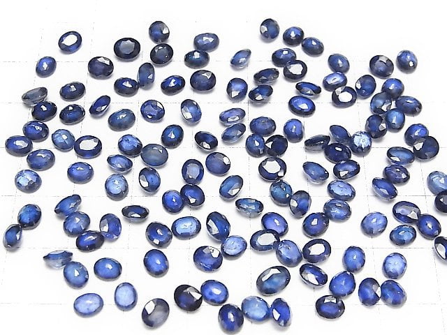 Hochwertiger Saphir AAA Lose Stein Oval Facettiert 5x4mm 2Stück