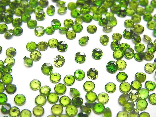 高品質鉻透輝石 AAA 裸石 圓形刻面 3x3mm 10顆