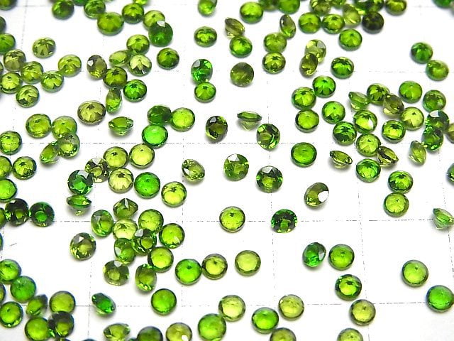 Hochwertiger Chromdiopsid AAA Lose Stein Rund Facettiert 3x3mm 10Stück