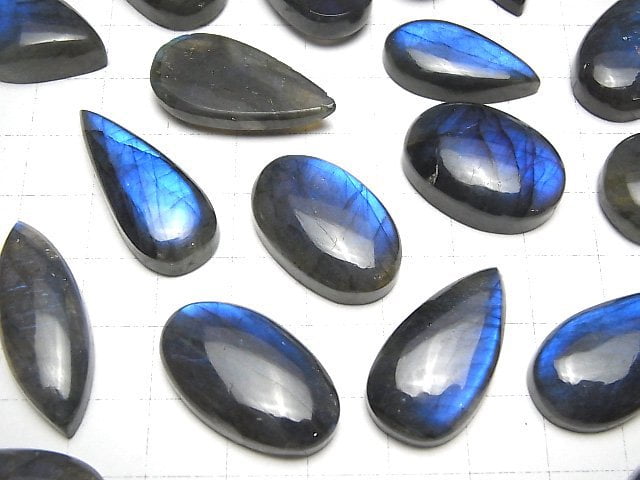 Blauer Labradorit AA++ Mischform Cabochon 3 Stück