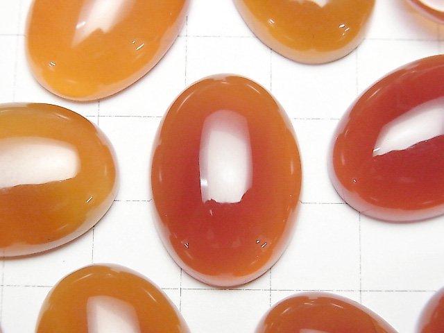 紅玉髓 AAA 橢圓形素面蛋面 25x18mm 1顆