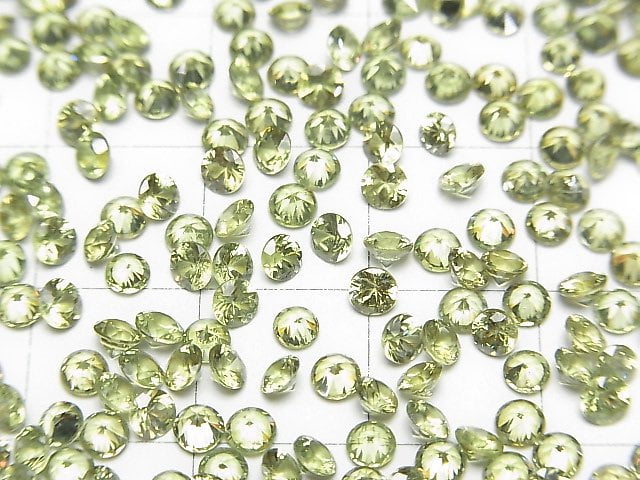 高品質沙弗萊石榴石 AAA+ 裸石 圓形明亮式切割 3x3mm 2顆
