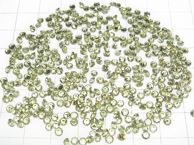 Hochwertiger Demantoid Granat AAA+ lose Stein rund facettiert 3x3mm 2 Stück