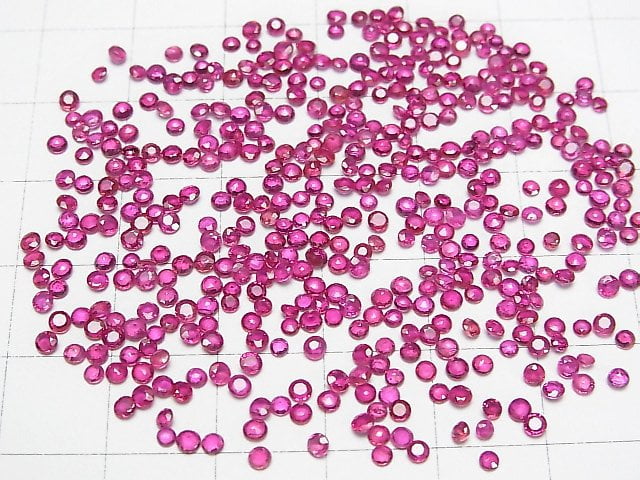 Hochwertiger Rubin AAA lose Stein rund facettiert 2x2mm 5 Stück