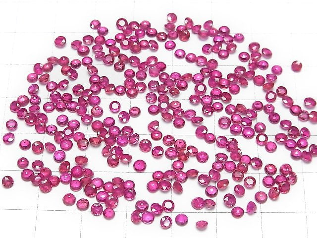 Hochwertiger Rubin AAA Lose Steine Rund Facettiert 3x3mm 2 Stück