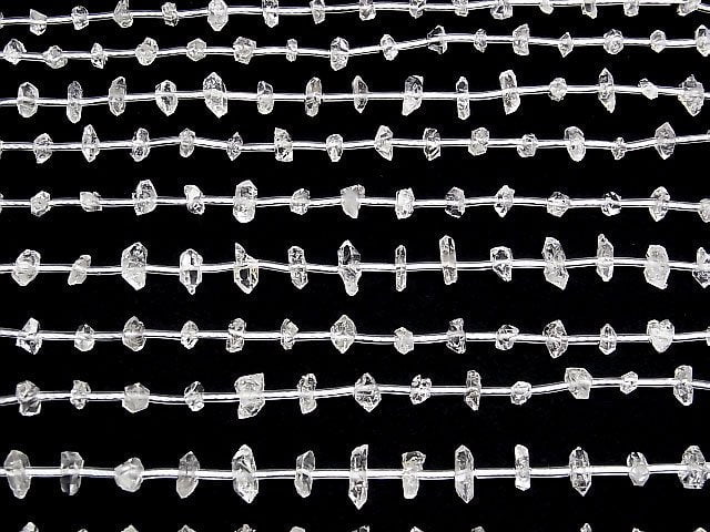 Afghanistan Doppelspitzenkristall 1 Strang Perlen (ca. 17cm)