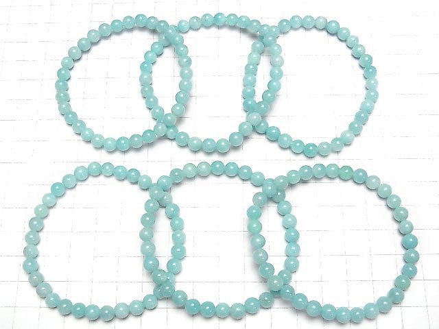 Peru Amazonit AA++ rund 6mm Armband