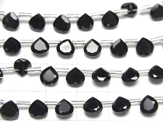Hochwertiger schwarzer Spinell AAA Kastanienbraun Facettiert 6x6mm halb oder 1Strang Perlen (18Stk)
