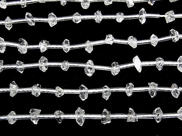 Afghanistan Doppelspitzenkristall 1 Strang Perlen (ca. 17cm)