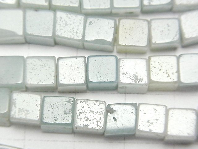 亞馬遜石方塊珠 6x6x6mm 一串 (約15英吋/37公分)
