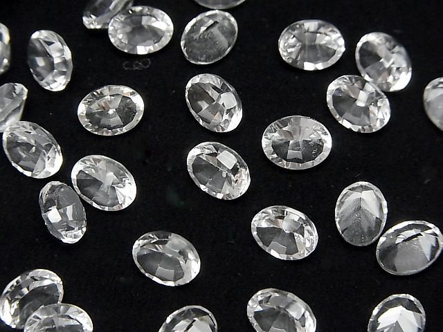 Hochwertiger Kristall AAA Lose Steine Oval Konkavschliff 8x6mm 3Stk