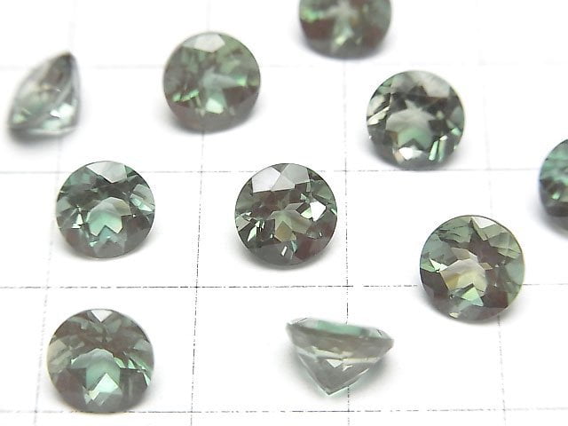 高品質變色安地斯石 AAA 裸石 圓刻面 7x7 毫米 1 件