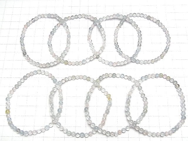 Berylmix (Multicolor Aquamarin) AA++ Rund 4mm Armband